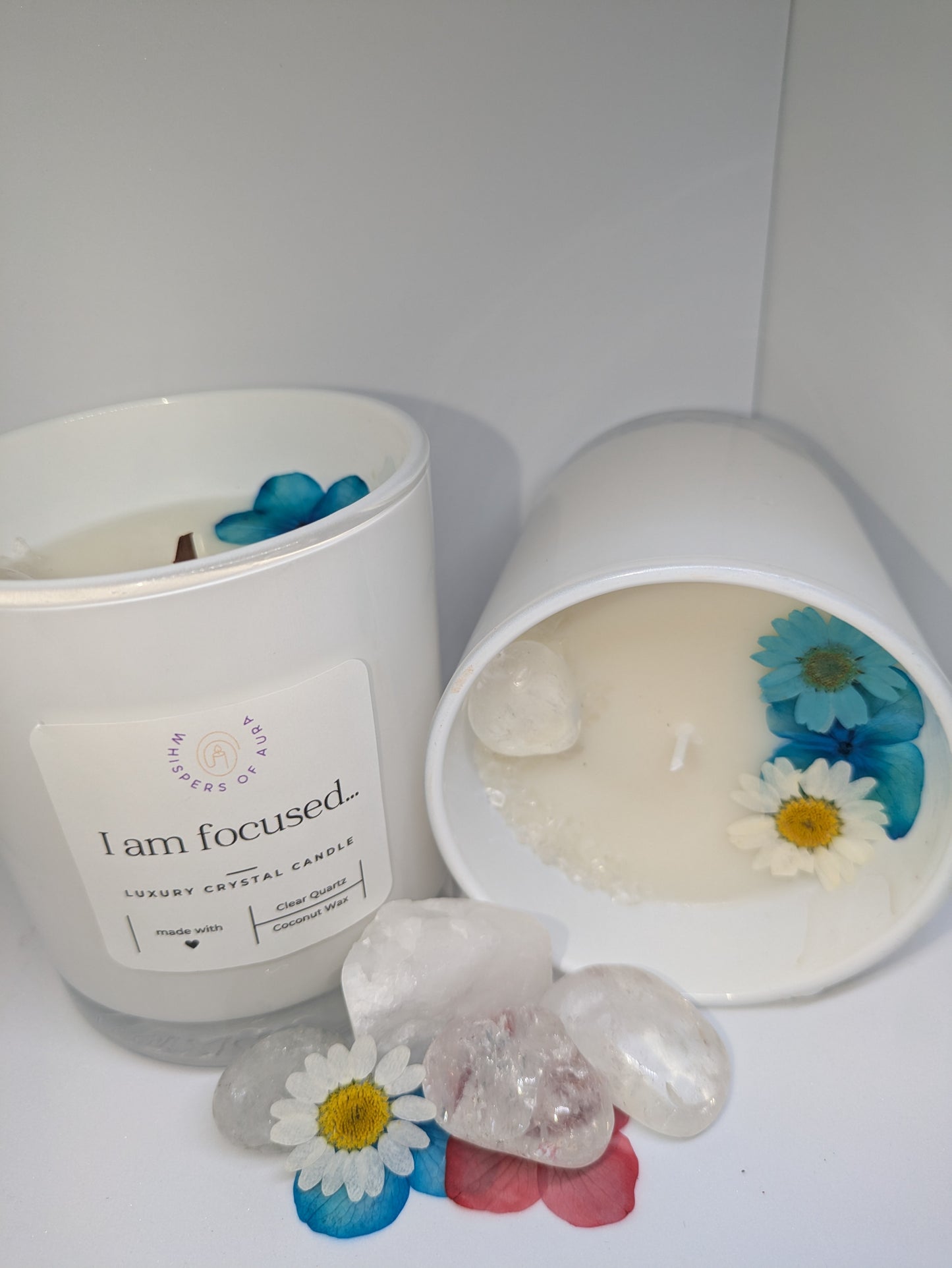 I am Joyful...Luxury Clear Quartz Candle